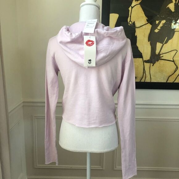 WILDFOX Pasé The Rosé Ivy Hoodie Crop NWT S - Picture 6 of 7